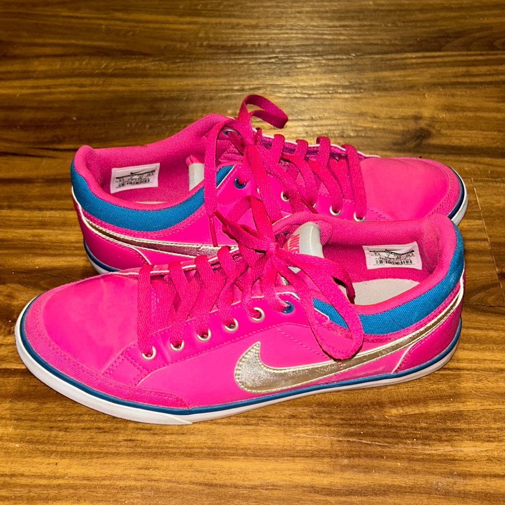 Pink Nike shoes
